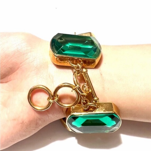 Vintage blue green crystal bracelet - Picture 5 of 5